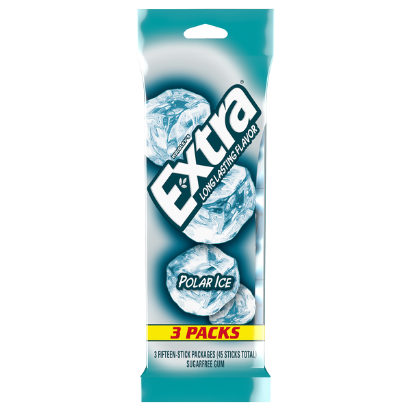 Extra Sugar Free Polar Ice Gum - 3 pk