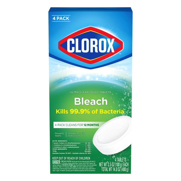 Clorox Bleach Ultra Clean Toilet Bowl Cleaner Tablets