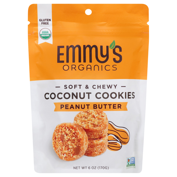 Emmy's Organics Gluten Free Vegan Peanut Butter Coconut Cookie Bites