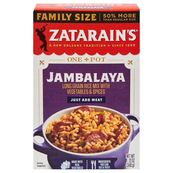 Zatarain's One Pot Jambalaya Rice Mix Family Size