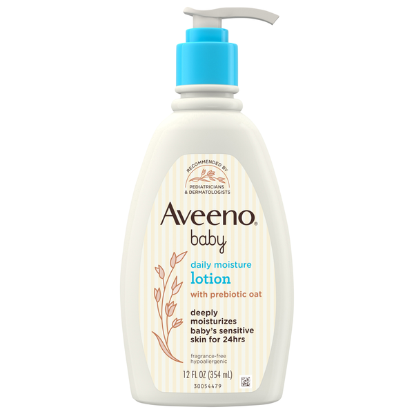 Aveeno Baby Daily Moisture Fragrance Free Natural Oatmeal Lotion Pump