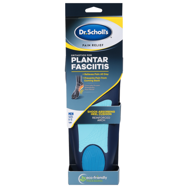 Save on Dr. Scholl's Pain Relief Plantar Fasciitis Orthotics Men Sizes