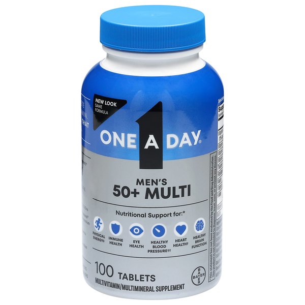One A Day Men's 50+ Healthy Advantage Multivitamin Supplement Tablets
