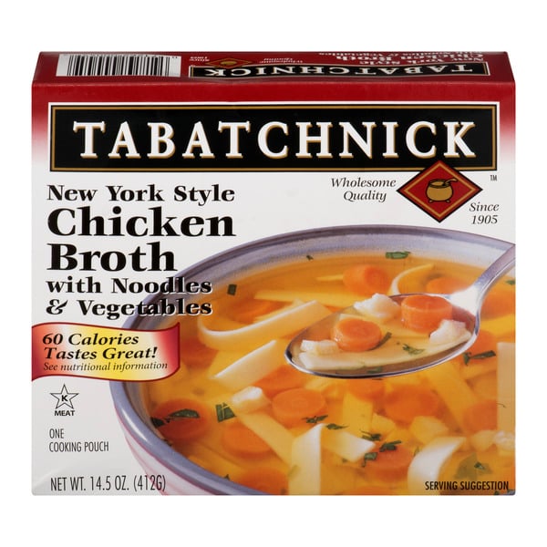 Tabatchnick Kosher NY Style Chicken Broth Soup w/Noodles & Vegs Frozen