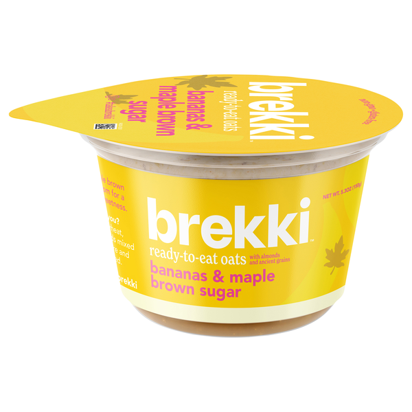 Brekki Dairy Free Bananas & Maple Brown Sugar Overnight Oats