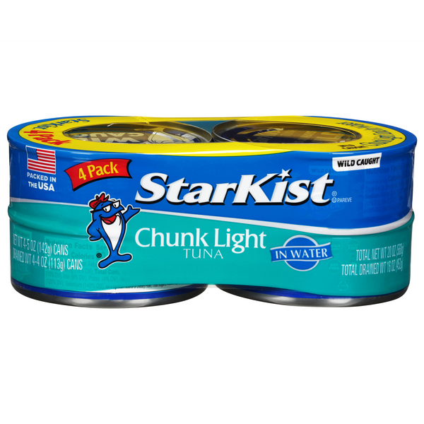 StarKist Wild Caught Chunk Light Tuna in Water - 4 ct