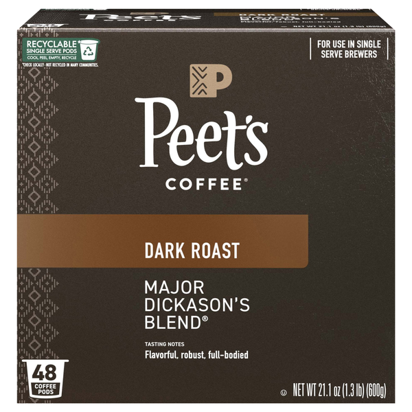 Peet's Major Dickason's Blend Dark Roast Coffee K-Cup Pods
