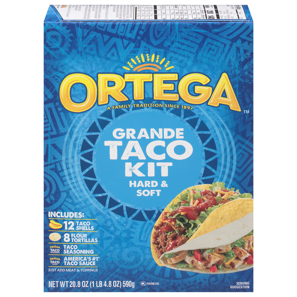 Save on Ortega Grande Taco Dinner Kit Hard & Soft 20 ct Order Online