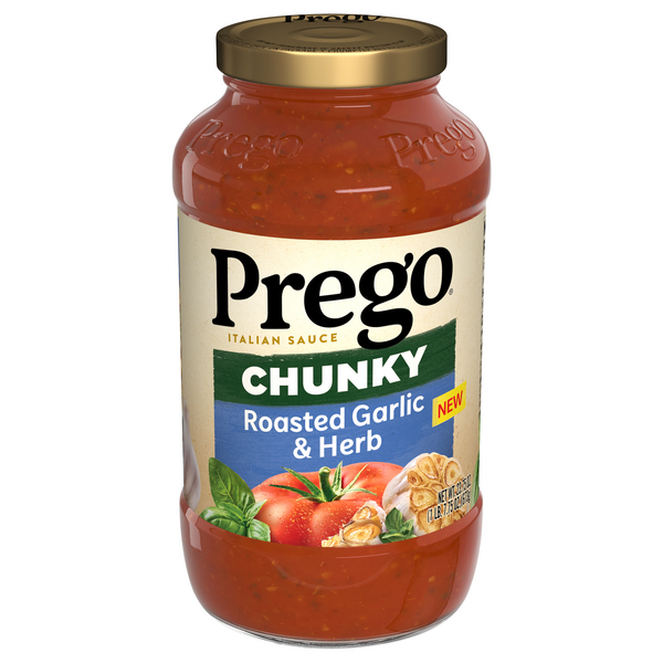 Save on Prego Italian Pasta Sauce Chunky Roasted Garlic & Herb Order
