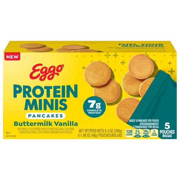Eggo Protein Minis Buttermilk Vanilla Pancakes - 5 ct Frozen