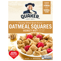 Quaker Honey Nut Whole Grain Oatmeal Squares Cereal