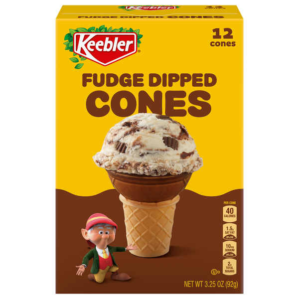 Keebler Fudge-Dipped Ice Cream Cones - 12 ct