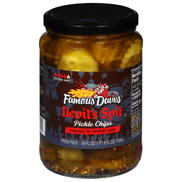 Famous Dave's Extra Hot Devil's Spit Pickle Chips