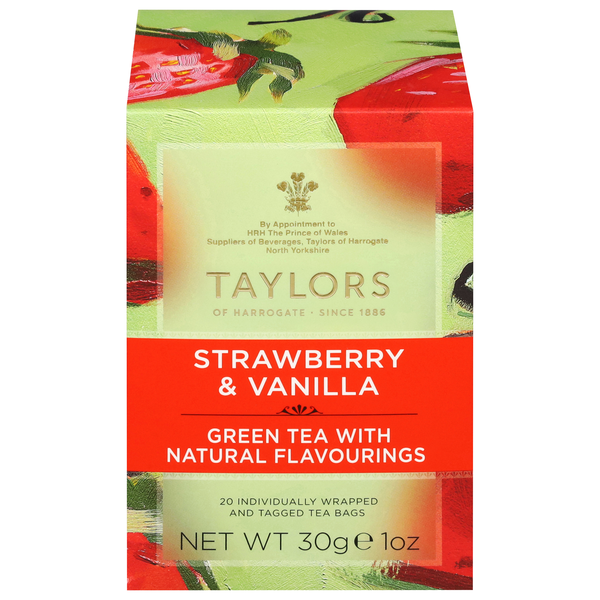 Taylors of Harrogate Strawberry & Vanilla Green Tea Bags