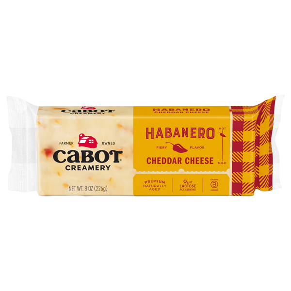 Cabot Creamery Aged Habanero Cheddar Cheese Block