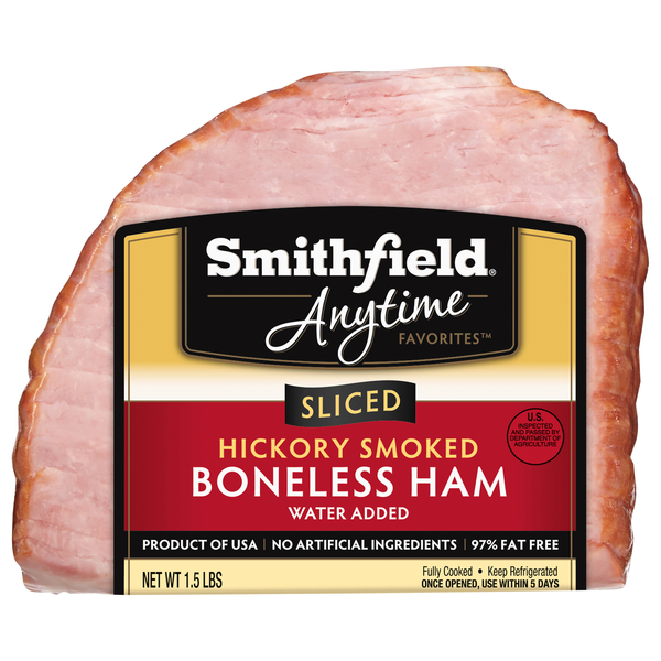 Smithfield Anytime Favorites Sliced Hickory Smoked Boneless Ham