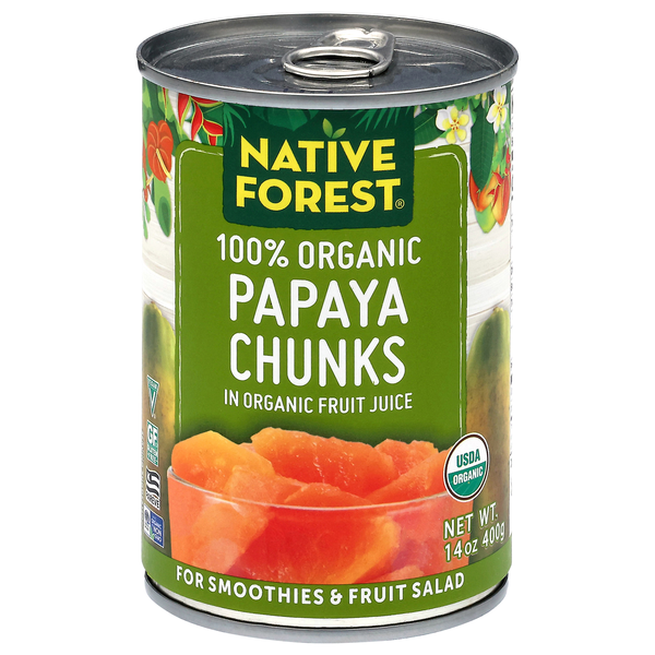 Native Forest Organic Papaya Chunks in Pineapple Juice