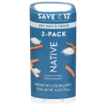 Native Aluminum Free Sea Salt & Cedar Deodorant Stick 2.3oz/2 ct