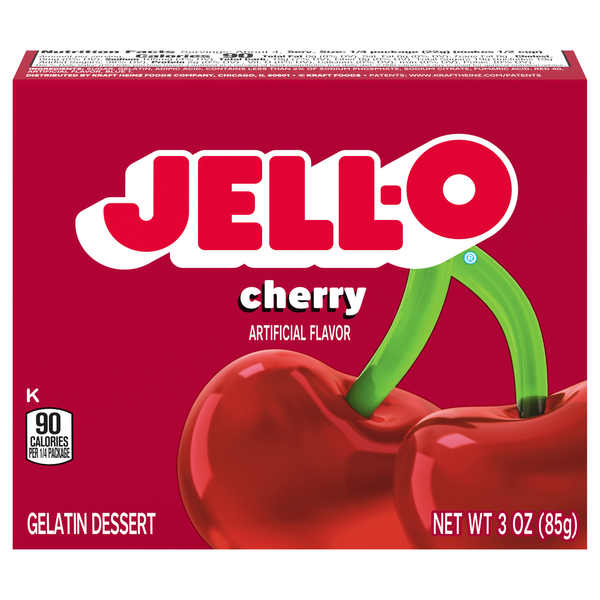 Jell-O Cherry Flavored Gelatin Dessert Mix