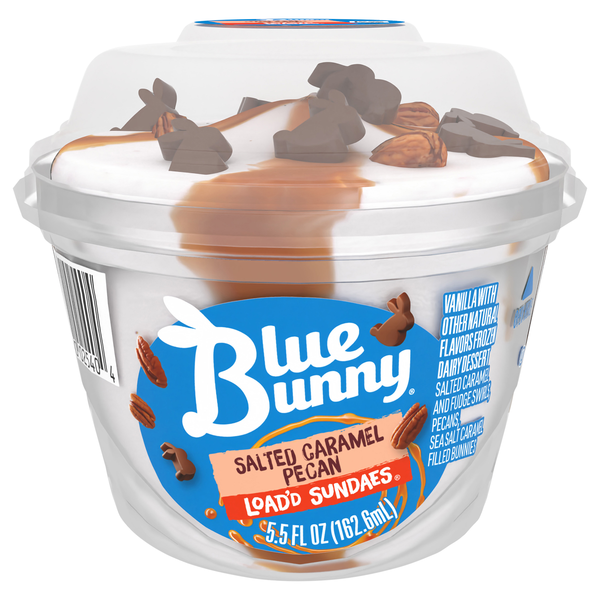 Blue Bunny Load'd Sundae Salted Caramel Pecan Frozen Dairy Dessert