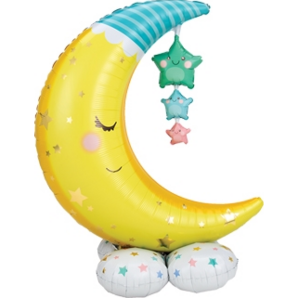AirLoonz Baby Moon 55 Inch Decorative Air-Filled Balloon