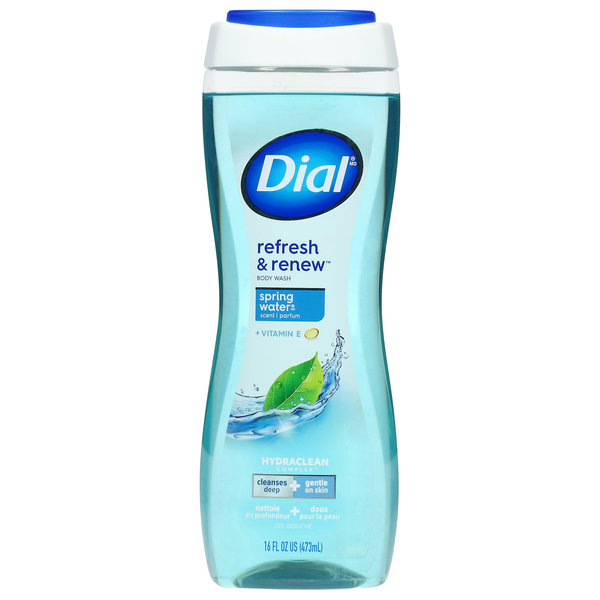 Dial Refresh & Renew Spring Water + Vitamin E Body Wash