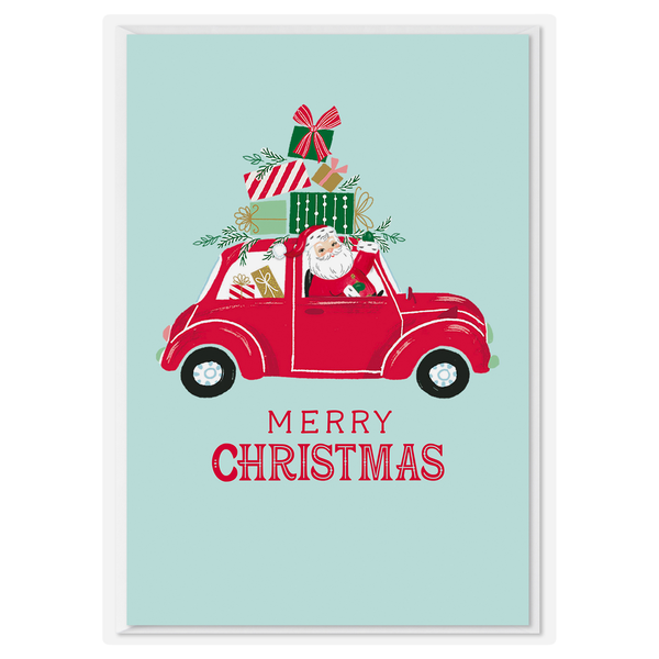 Hallmark Christmas Cards Santa Driving Red Car