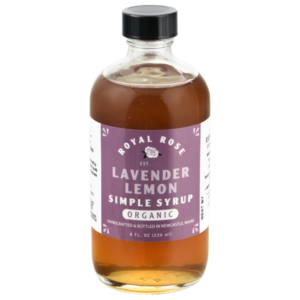Royal Rose Organic Lavender Lemon Simple Syrup