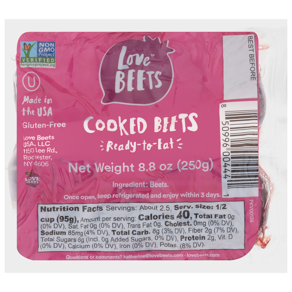 Love Beets Gluten Free Ready-to-Eat Cooked Beets