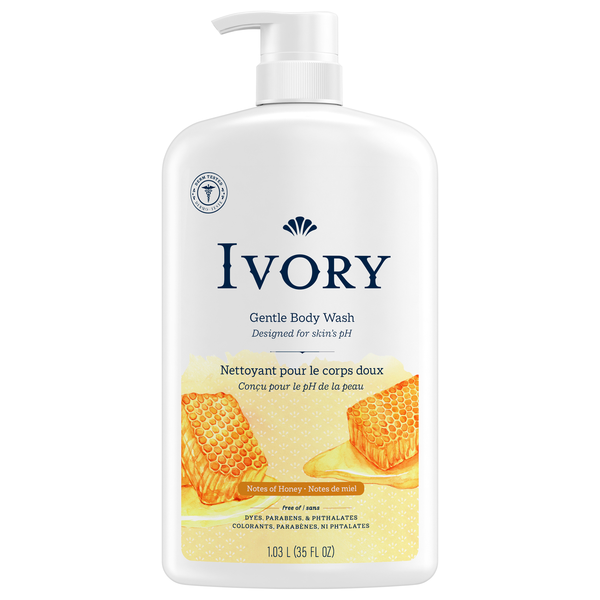 Ivory Milk & Honey Scent Mild & Gentle Body Wash Pump