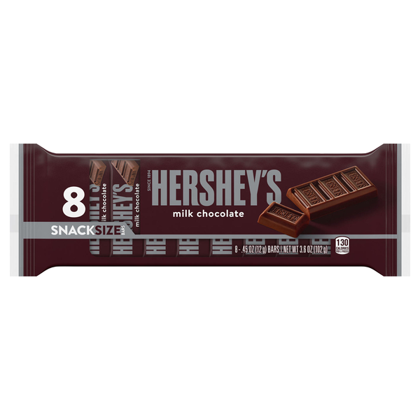 Hershey's Milk Chocolate Candy Bars Snack Size - 8 ct