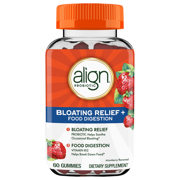 Align Probiotic Bloating Relief + Food Digestion Gummies