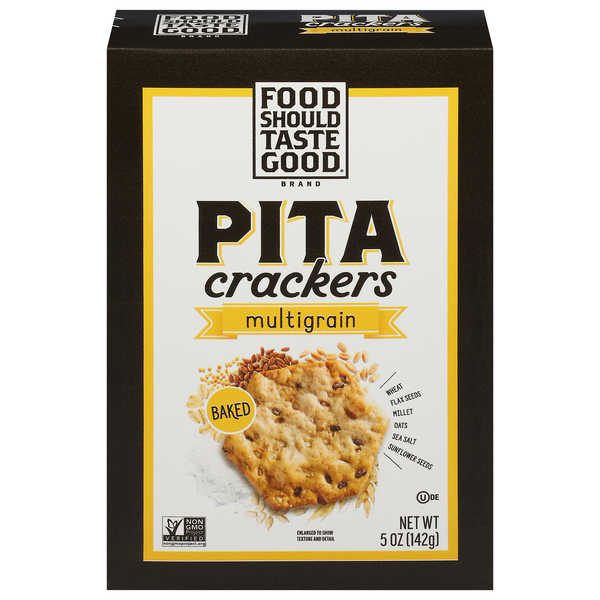Food Should Taste Good Multigrain Baked Pita Crackers
