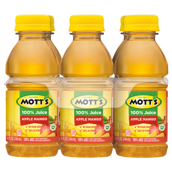 Mott's 100% Fruit Juice Apple Mango - 6 pk