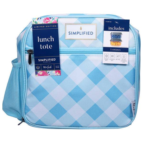 Simplified Lunch Tote Blue