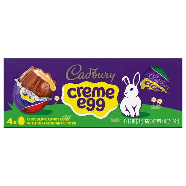 Cadbury Eggs Milk Chocolate with Creme Center Easter Candy - 4 ct