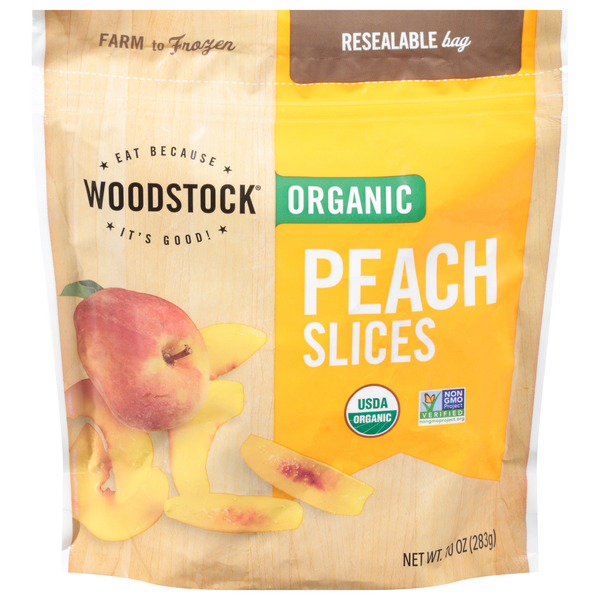 Woodstock Organic Peach Slices Frozen