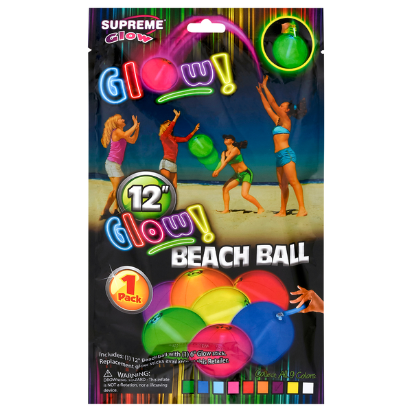 Supreme Glow Beach Ball 12 Inch Purple
