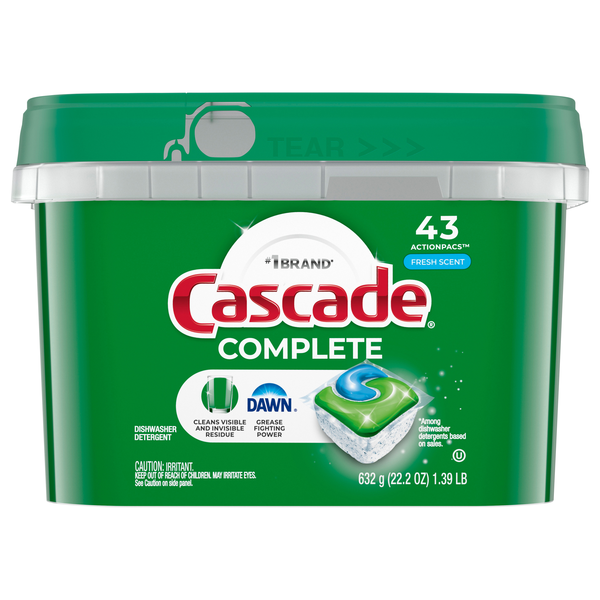 Cascade Complete Dawn Fresh Scent Dishwasher Detergent ActionPacs