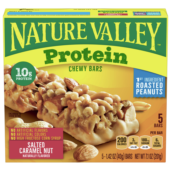 Save on Nature Valley Protein Chewy Bar Salted Caramel Nut 5 ct Order