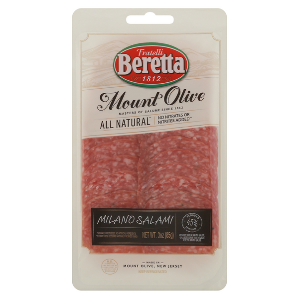 Fratelli Beretta Mount Olive Milano Salami Sliced