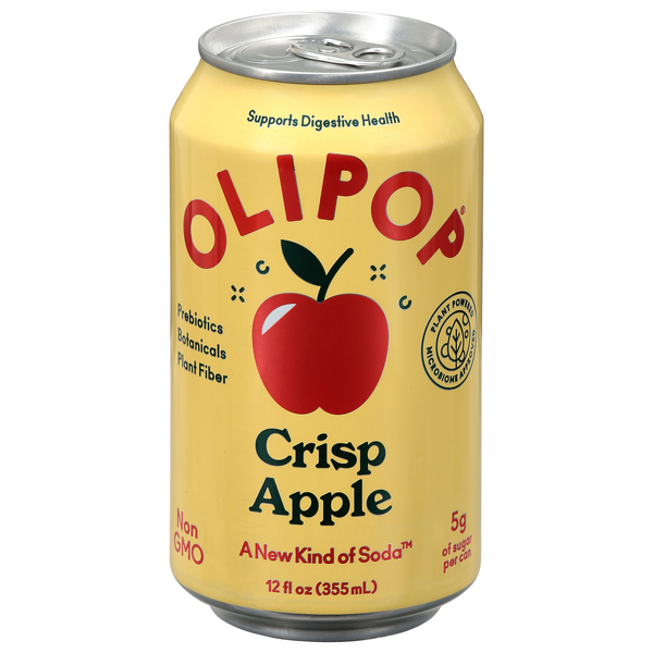 Olipop Crisp Apple Prebiotic Soda