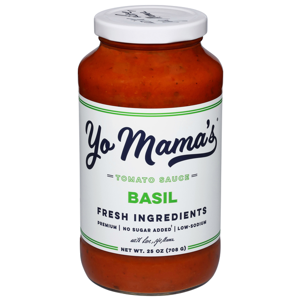Yo Mama's No Sugar Added Basil Tomato Pasta Sauce