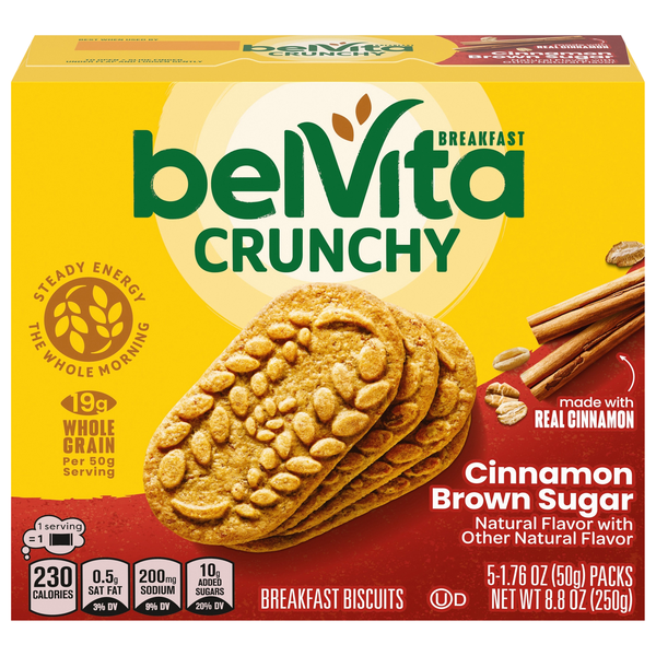 belVita Crunchy Cinnamon Brown Sugar Breakfast Biscuits - 5 ct