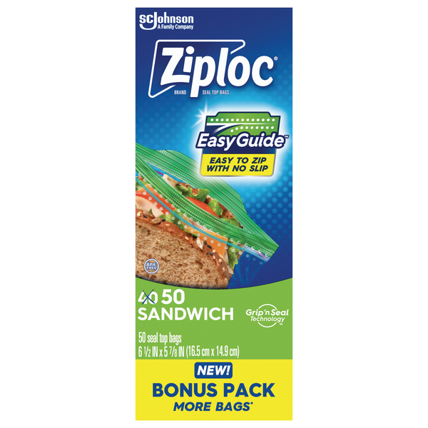 Ziploc Easy Guide Sandwich Bags