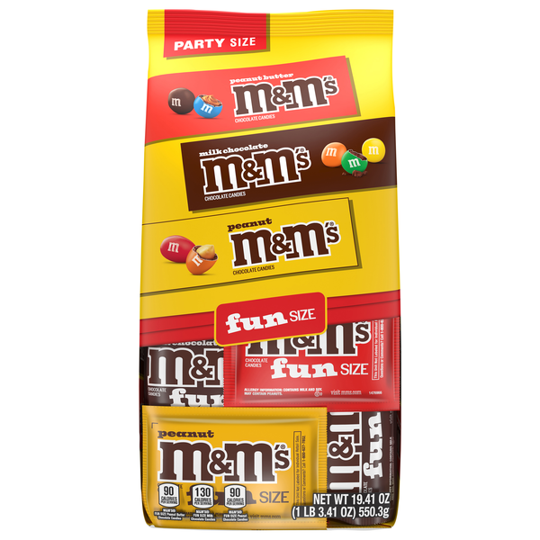 M&M's Chocolate Assortment Candy Fun Size Party Size