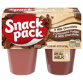 Snack Pack Milk Chocolate & Chocolate Fudge Pudding Cups - 4 ct