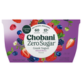 Chobani Zero Sugar Non Fat Mixed Berry Greek Yogurt Cups - 4 ct