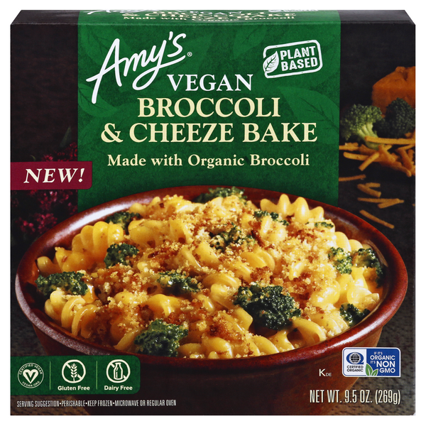 Save on Amy's Plant Based Broccoli & Cheese Bake Gluten Free Vegan