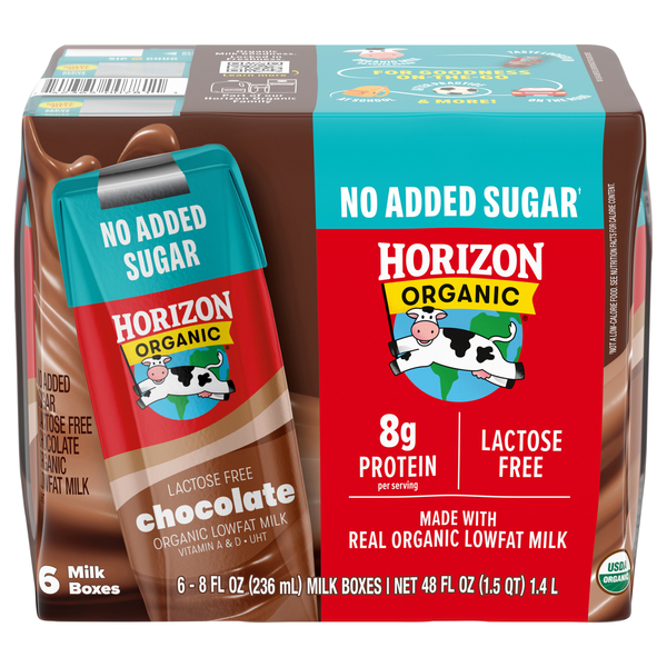 Horizon Organic Lactose Free Lowfat Chocolate Milk - 6 pk Shelf Stable